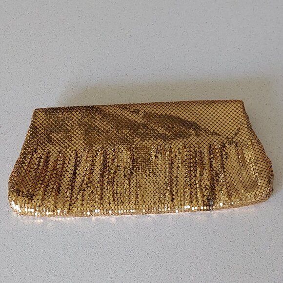 Whiting & Davis Vintage Gold Mesh Special Occasion Clutch Purse - Picture 3 of 16